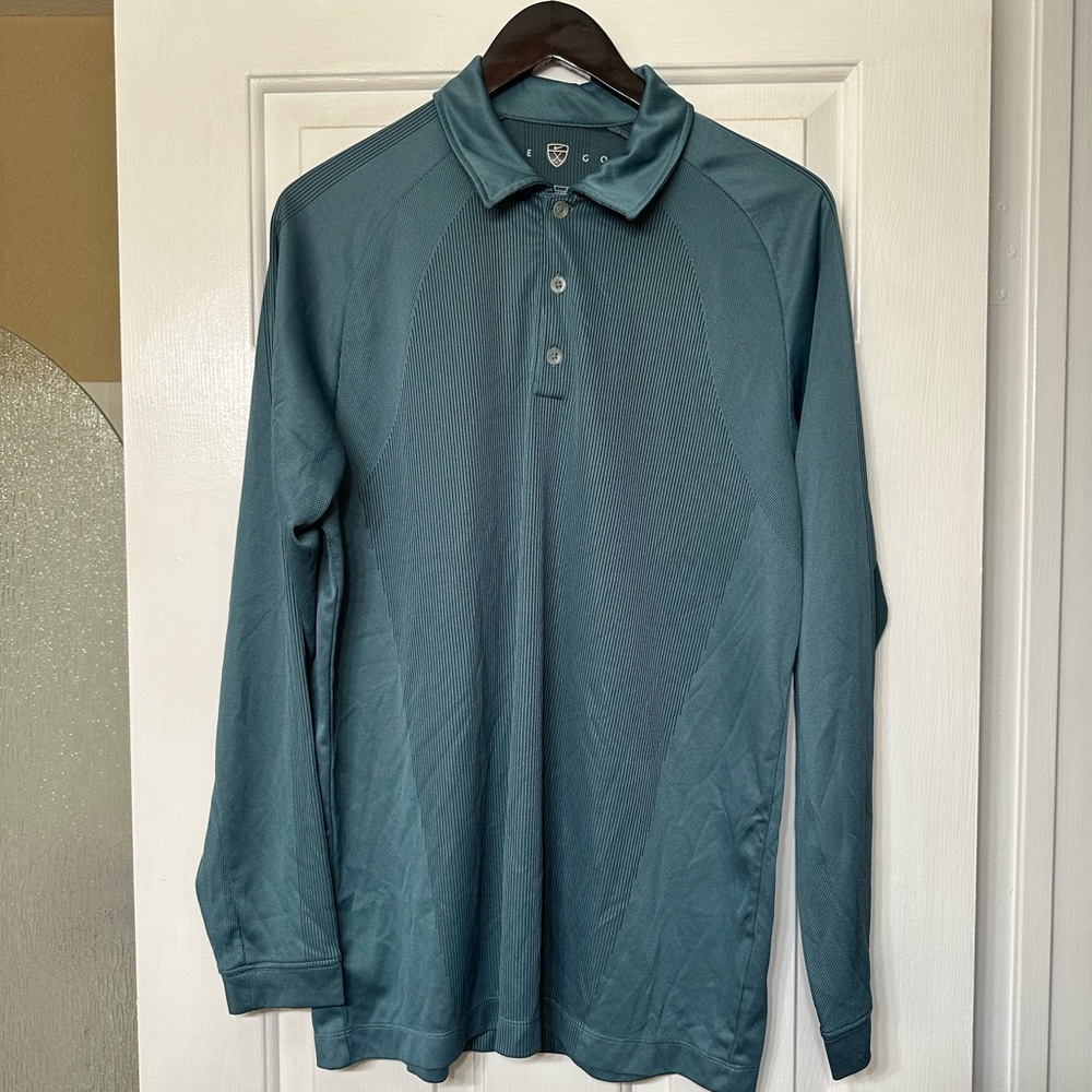 Nike Golf Long Sleeve Button Up Dri Fit Shirt Just Do It Activewear